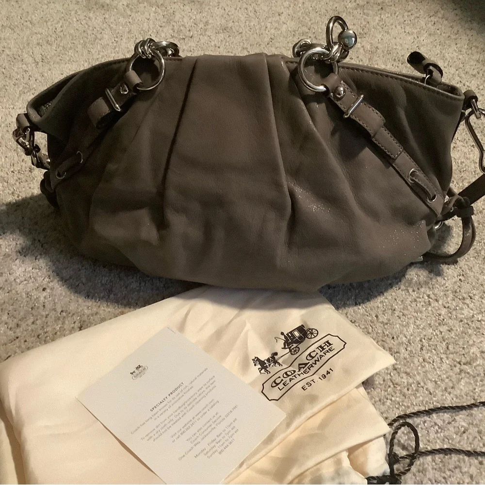 Coach Madison Flint Leather Pleated Satchel-NWT #D1182-17773 - Picture 2 of 12